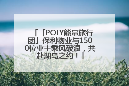 「POLY能量旅行团」保利物业与1500位业主乘风破浪，共赴湖岛之约！