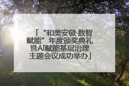 “和美安徽·数智赋能”年度颁奖典礼暨AI赋能基层治理主题会议成功举办