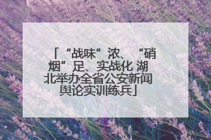 “战味”浓、“硝烟”足、实战化 湖北举办全省公安新闻舆论实训练兵