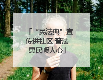 “民法典”宣传进社区 普法惠民暖人心