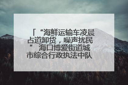 “海鲜运输车凌晨占道卸货，噪声扰民” 海口博爱街道城市综合行政执法中队：将联合交警加强长堤路一带巡逻