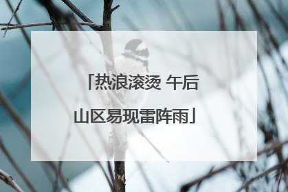 热浪滚烫 午后山区易现雷阵雨