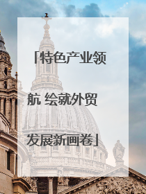 特色产业领航 绘就外贸发展新画卷