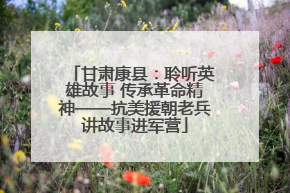 甘肃康县：聆听英雄故事 传承革命精神——抗美援朝老兵讲故事进军营