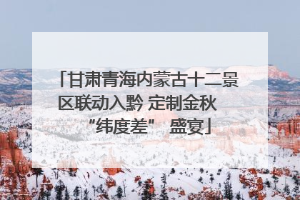 甘肃青海内蒙古十二景区联动入黔 定制金秋 “纬度差” 盛宴