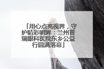 用心点亮视界，守护睛彩明眸：兰州普瑞眼科医院东乡公益行圆满落幕