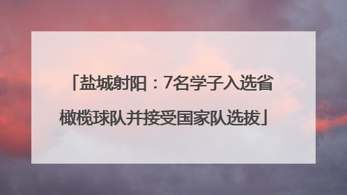 盐城射阳：7名学子入选省橄榄球队并接受国家队选拔