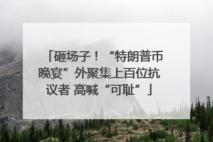 砸场子！“特朗普币晚宴”外聚集上百位抗议者 高喊“可耻”