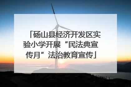 砀山县经济开发区实验小学开展“民法典宣传月”法治教育宣传