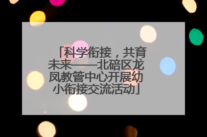 科学衔接，共育未来——北碚区龙凤教管中心开展幼小衔接交流活动