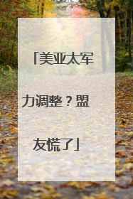 美亚太军力调整？盟友慌了