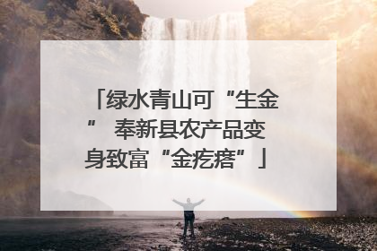 绿水青山可“生金” 奉新县农产品变身致富“金疙瘩”