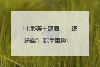 七彩荟主题周——缤纷端午 粽享童趣