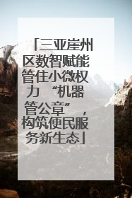 三亚崖州区数智赋能管住小微权力 “机器管公章”，构筑便民服务新生态