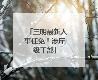 三明最新人事任免！涉厅级干部