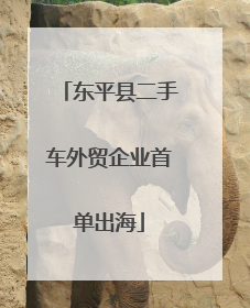 东平县二手车外贸企业首单出海