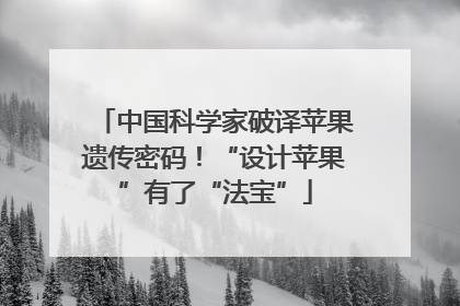 中国科学家破译苹果遗传密码！“设计苹果”有了“法宝”