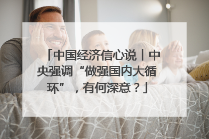 中国经济信心说丨中央强调“做强国内大循环”，有何深意？