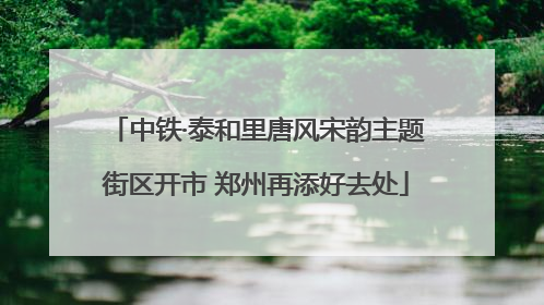 中铁·泰和里唐风宋韵主题街区开市 郑州再添好去处