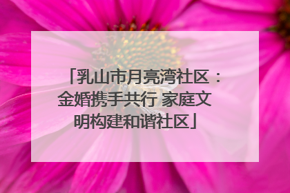 乳山市月亮湾社区：金婚携手共行 家庭文明构建和谐社区