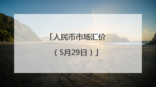 人民币市场汇价（5月29日）