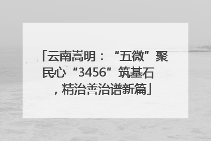 云南嵩明：“五微”聚民心“3456”筑基石，精治善治谱新篇