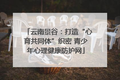 云南景谷：打造“心育共同体”织密 青少年心理健康防护网