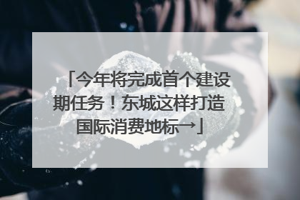 今年将完成首个建设期任务！东城这样打造国际消费地标→