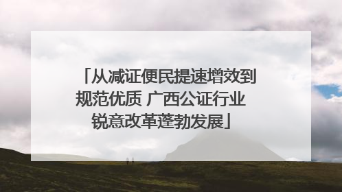 从减证便民提速增效到规范优质 广西公证行业锐意改革蓬勃发展