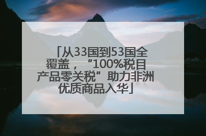 从33国到53国全覆盖，“100%税目产品零关税”助力非洲优质商品入华