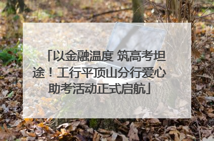 以金融温度 筑高考坦途！工行平顶山分行爱心助考活动正式启航