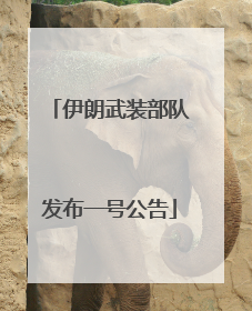 伊朗武装部队发布一号公告