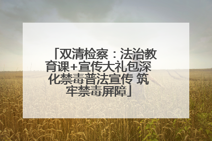 双清检察：法治教育课+宣传大礼包深化禁毒普法宣传 筑牢禁毒屏障