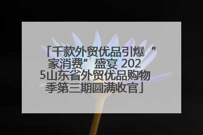 千款外贸优品引爆“家消费”盛宴 2025山东省外贸优品购物季第三期圆满收官