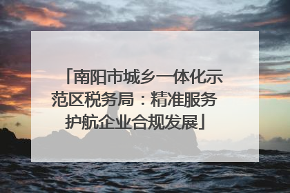南阳市城乡一体化示范区税务局：精准服务护航企业合规发展