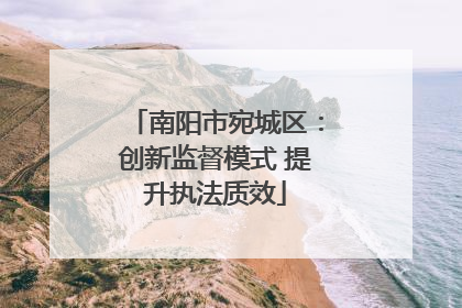 南阳市宛城区：创新监督模式 提升执法质效