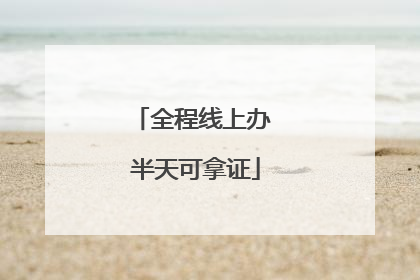 全程线上办 半天可拿证
