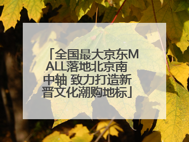 全国最大京东MALL落地北京南中轴 致力打造新晋文化潮购地标
