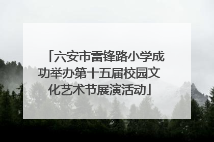 六安市雷锋路小学成功举办第十五届校园文化艺术节展演活动