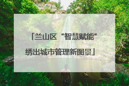 兰山区“智慧赋能”绣出城市管理新图景