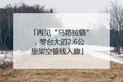 再见“马路拉链”，琴台大道2.6公里架空管线入廊
