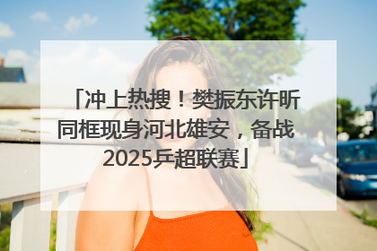 冲上热搜！樊振东许昕同框现身河北雄安，备战2025乒超联赛