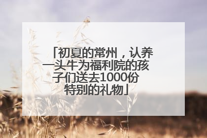 初夏的常州，认养一头牛为福利院的孩子们送去1000份特别的礼物