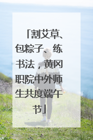 割艾草、包粽子、练书法，黄冈职院中外师生共度端午节