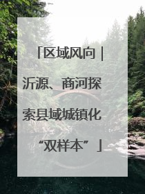 区域风向｜沂源、商河探索县域城镇化“双样本”