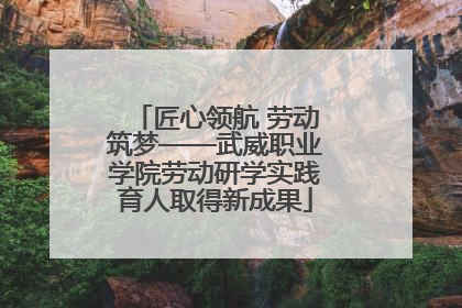匠心领航 劳动筑梦——武威职业学院劳动研学实践育人取得新成果