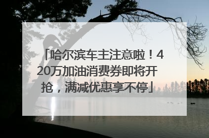 哈尔滨车主注意啦！420万加油消费券即将开抢，满减优惠享不停