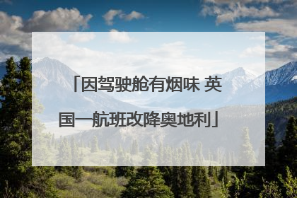 因驾驶舱有烟味 英国一航班改降奥地利