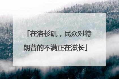 在洛杉矶，民众对特朗普的不满正在滋长
