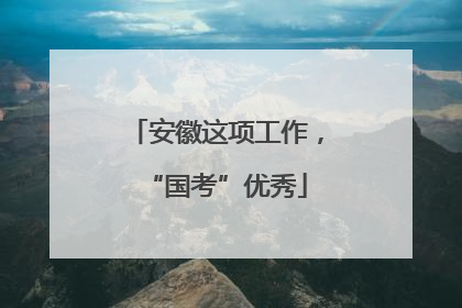 安徽这项工作，“国考”优秀